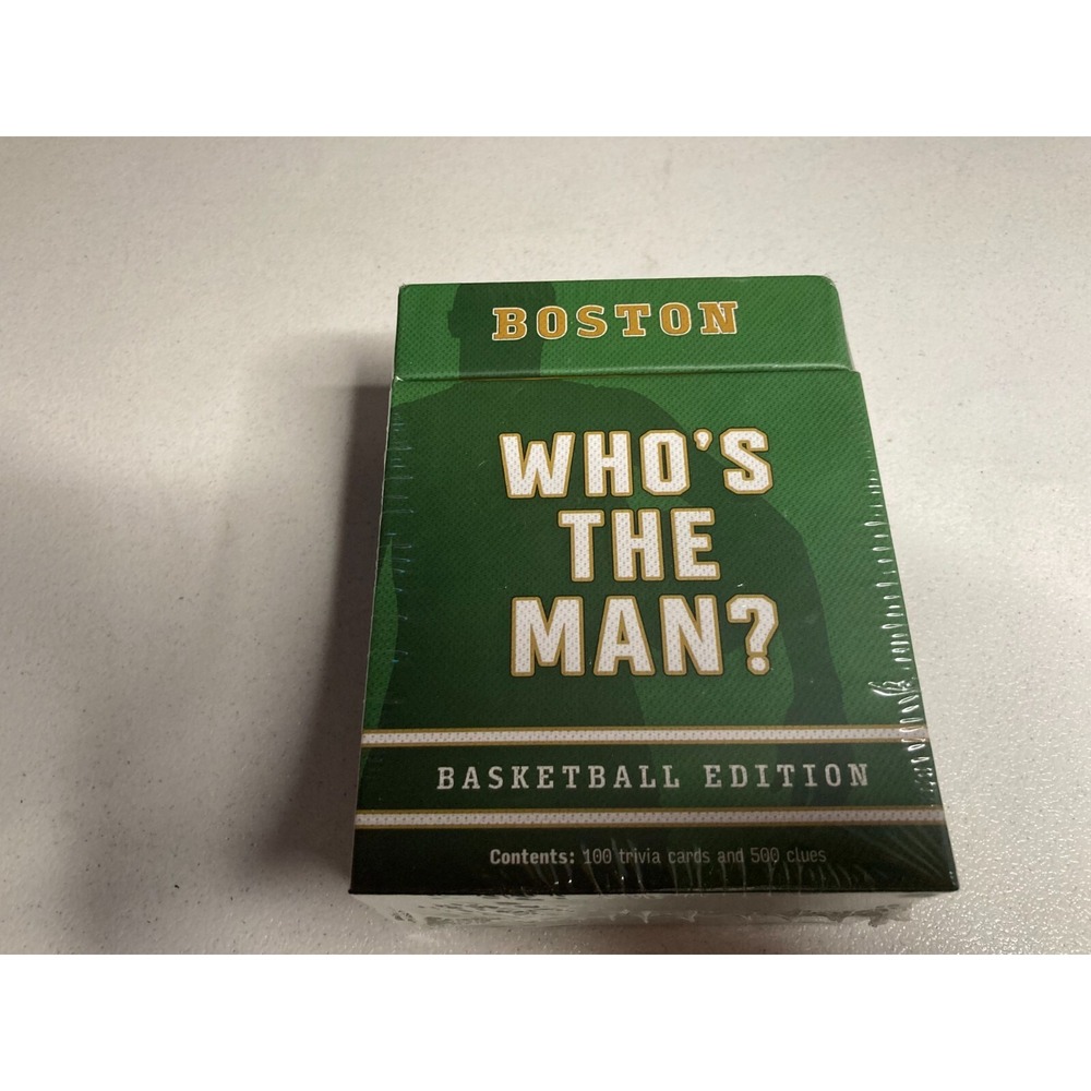 You Gotta Know WHO'S THE MAN Boston Basketball Trivia Clue Game Sealed New!!